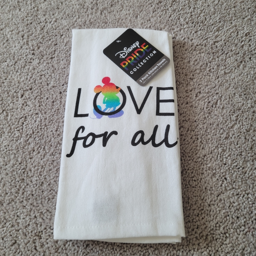 Disney Pride Kitchen Towels 2pk NWT